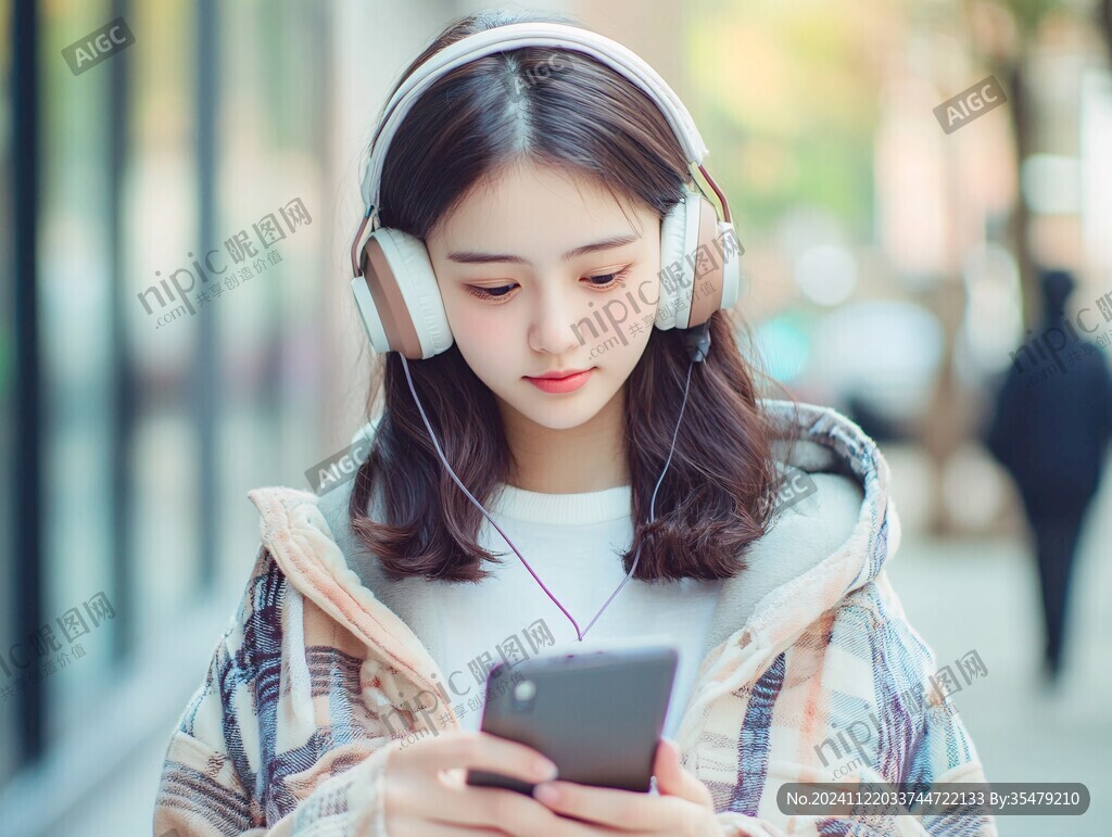 听歌的少女