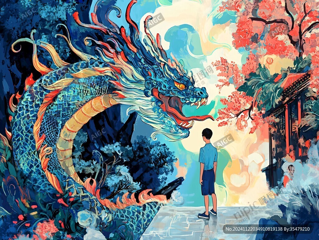 龙年横版插画