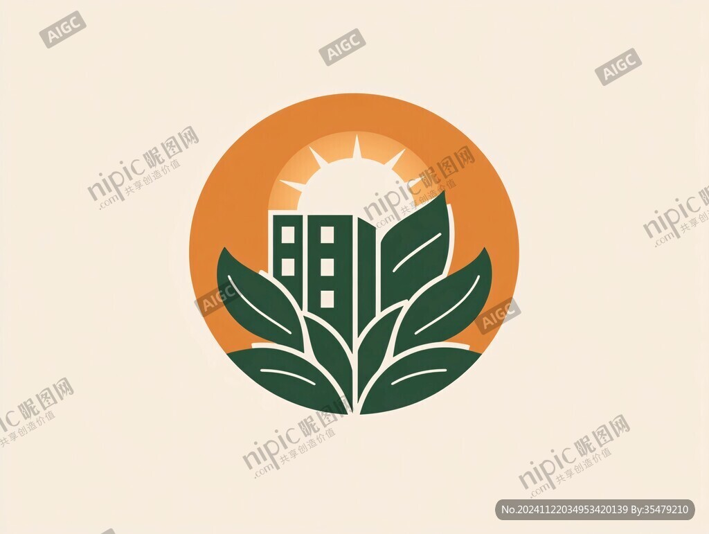 建筑城市绿化logo