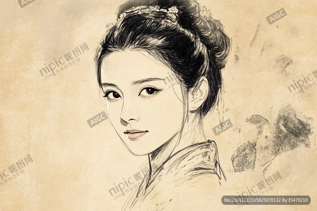 鼠绘古代美女