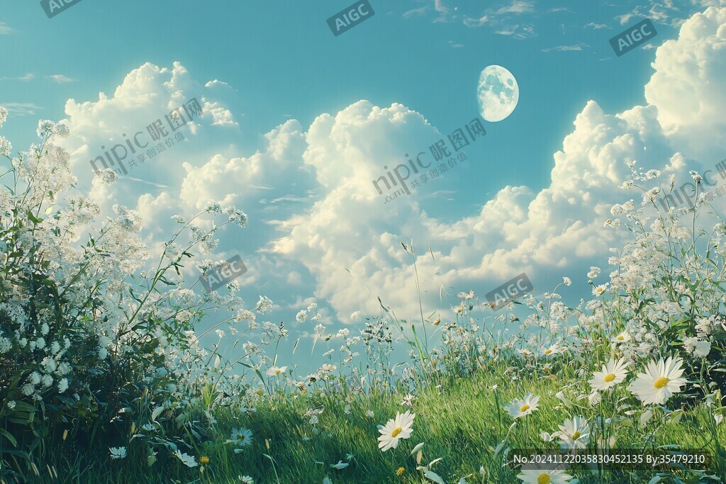 唯美月夜花