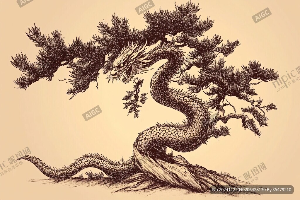 龙型的树枝