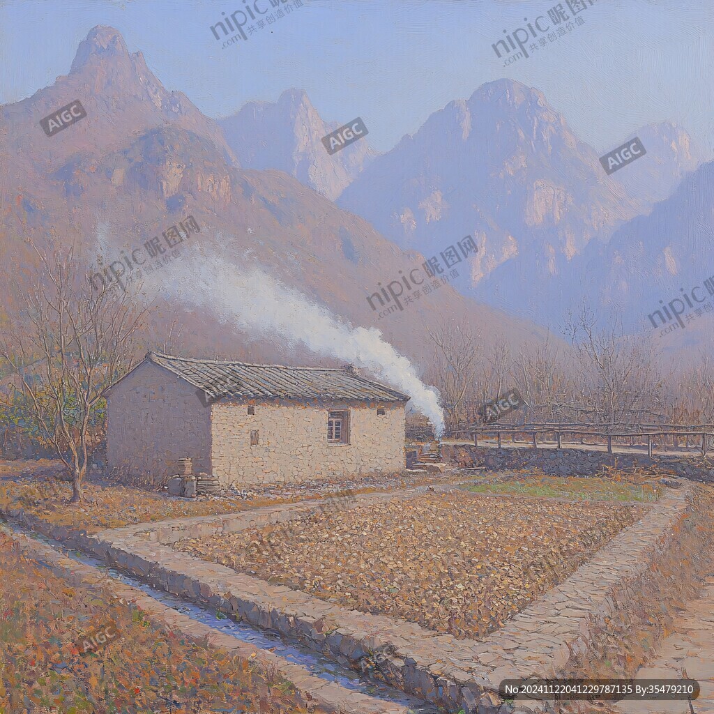 山中晨炊
