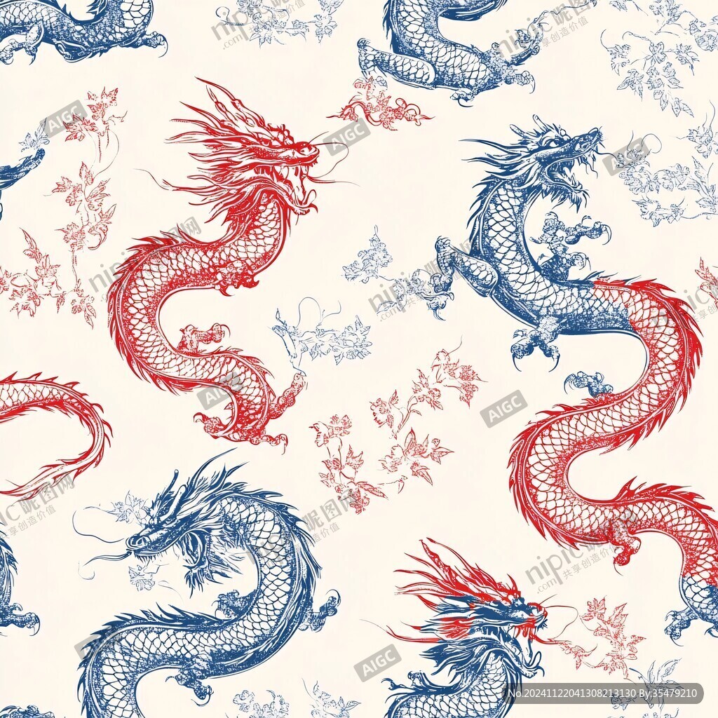 红龙图案