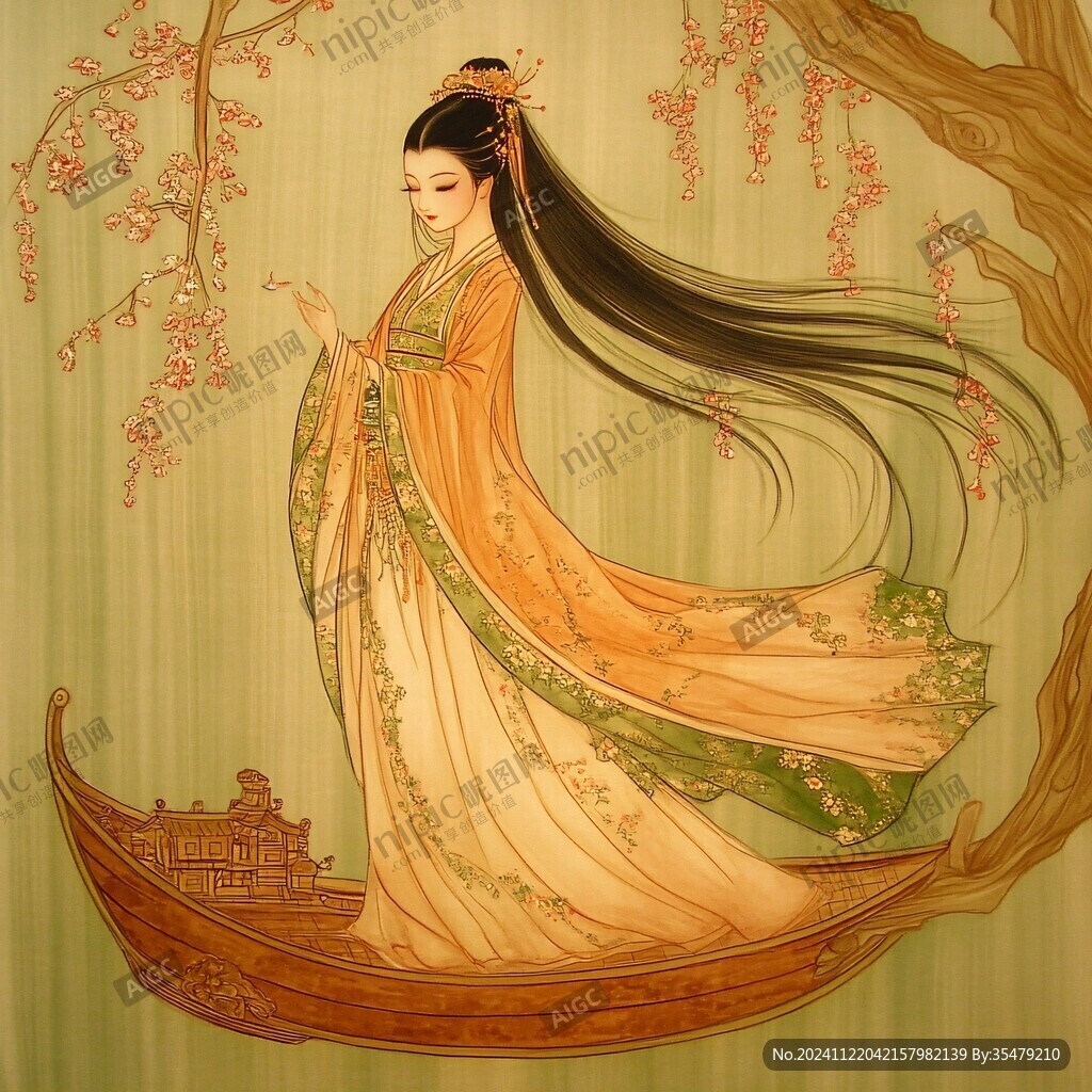 仕女图临摹