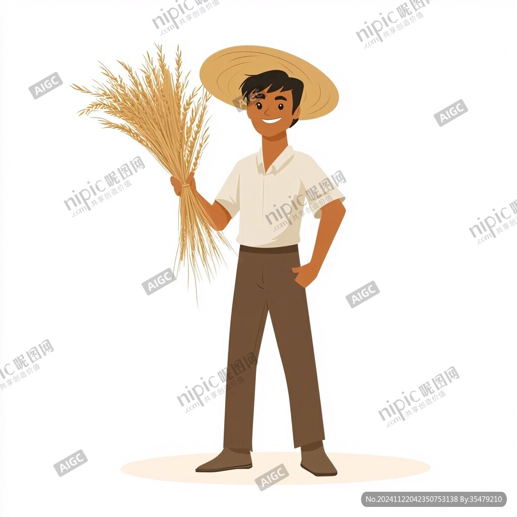 农民杂粮插画
