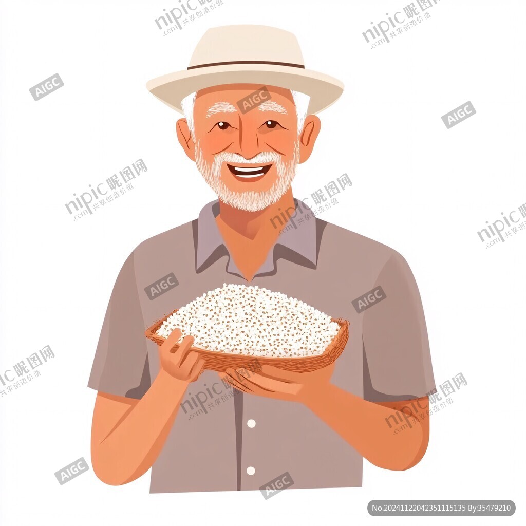 农民杂粮插画