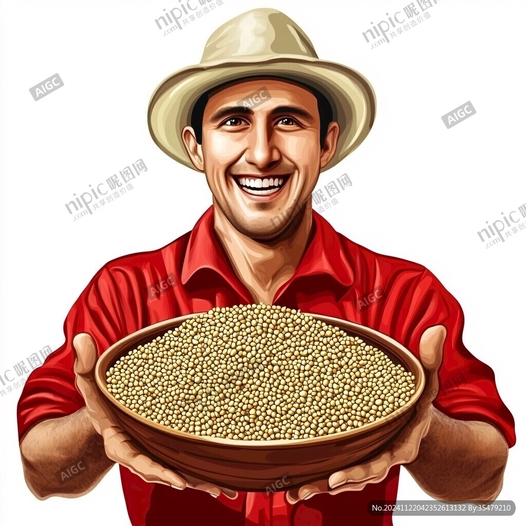手绘黄豆形象