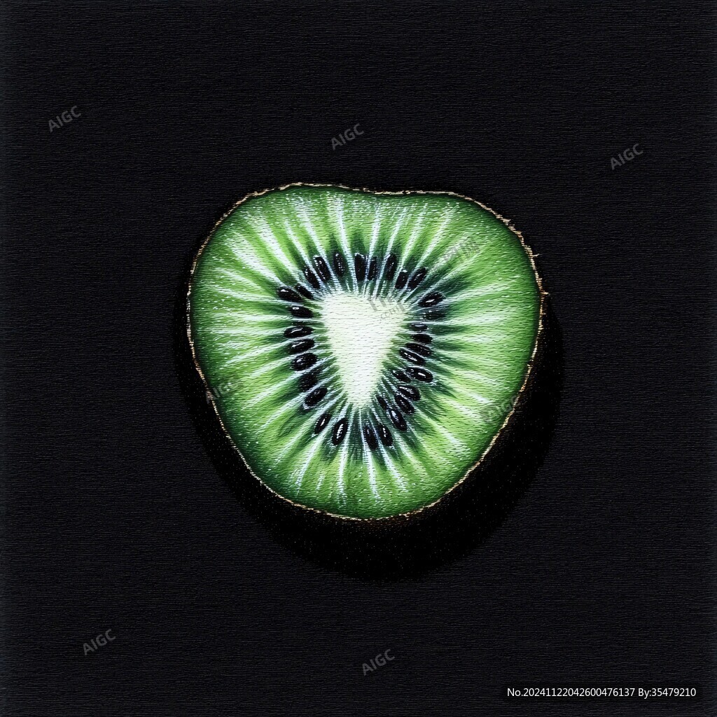 奇异果插画彩绘
