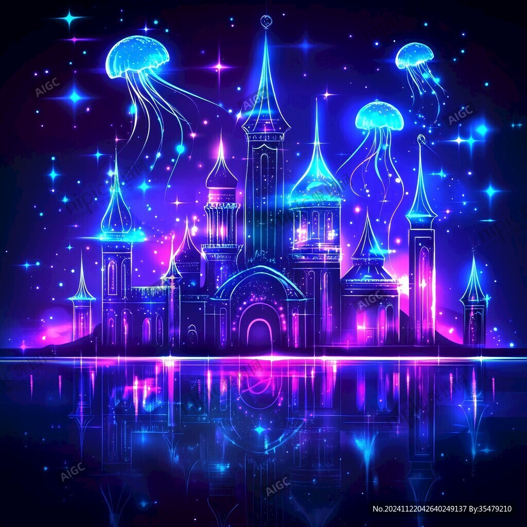 梦幻城堡插画