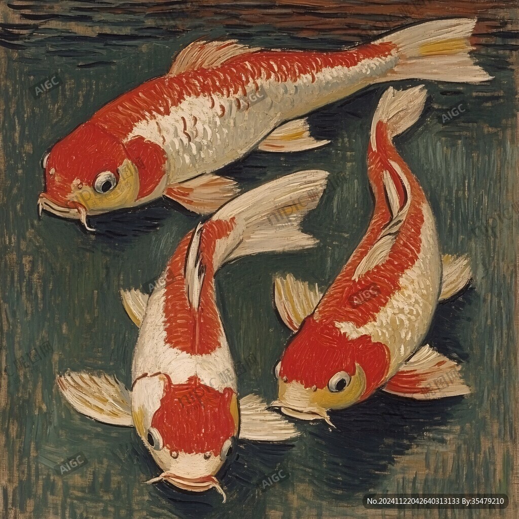 红鲤鱼手绘