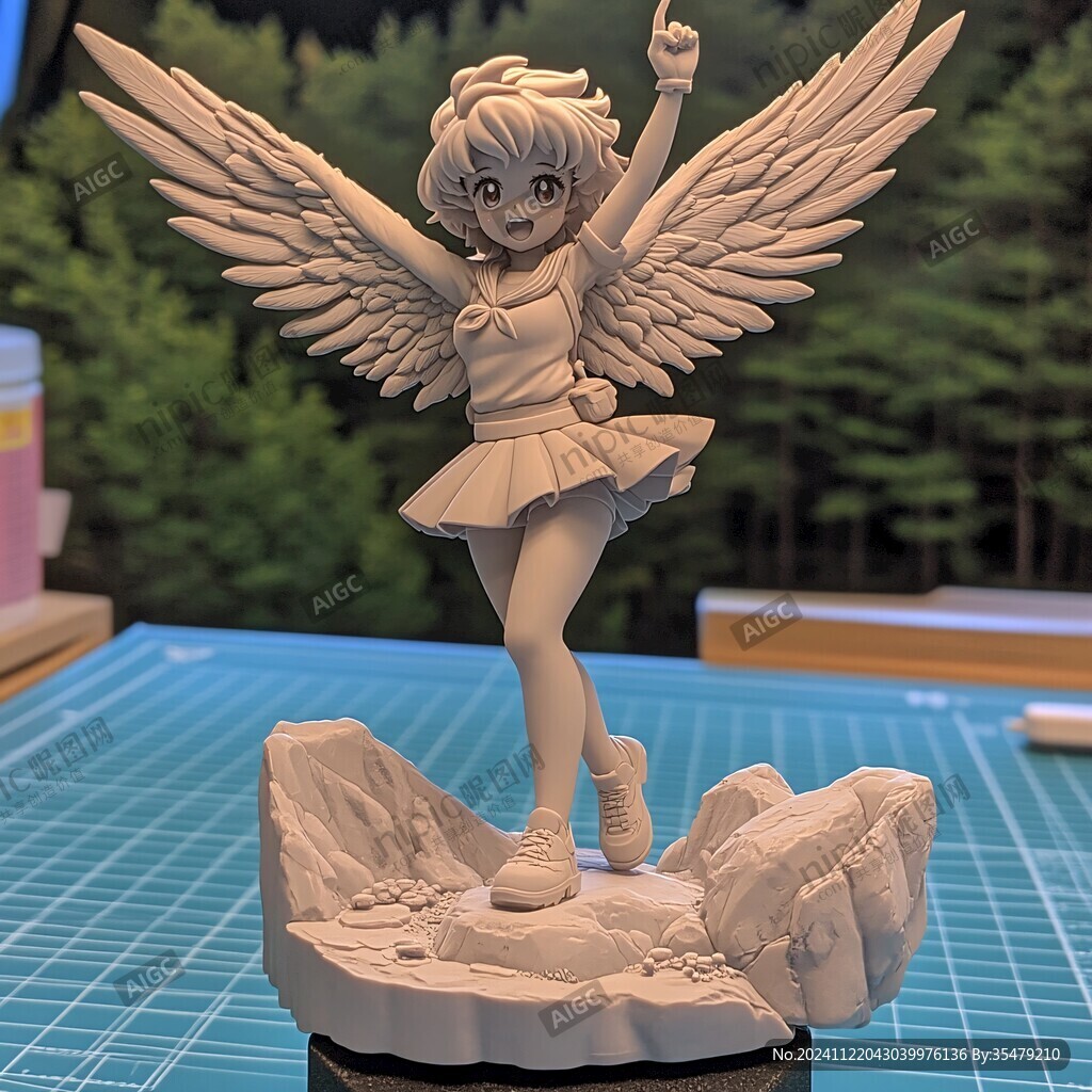 卡通女孩雕塑