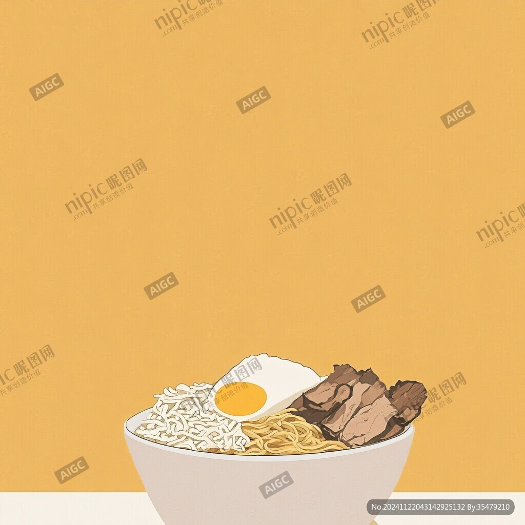 一碗面插画