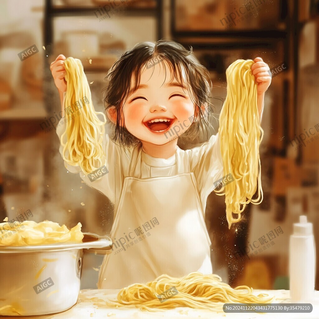 手擀面插画