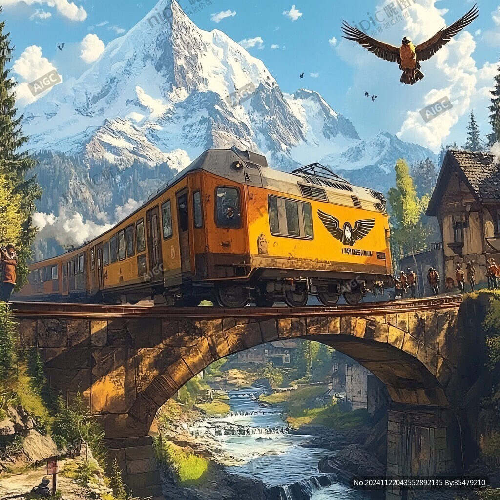 火车旅途风景