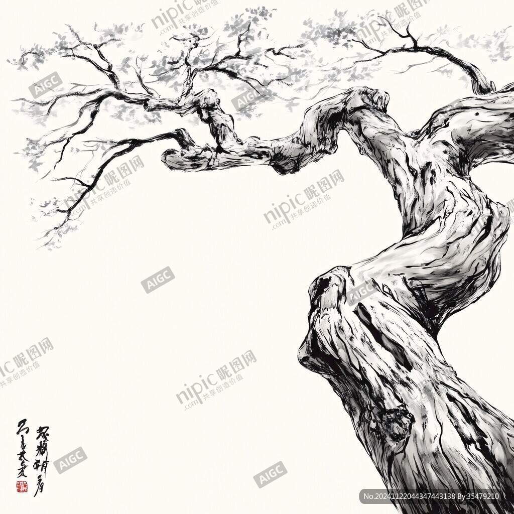 古树钢笔画