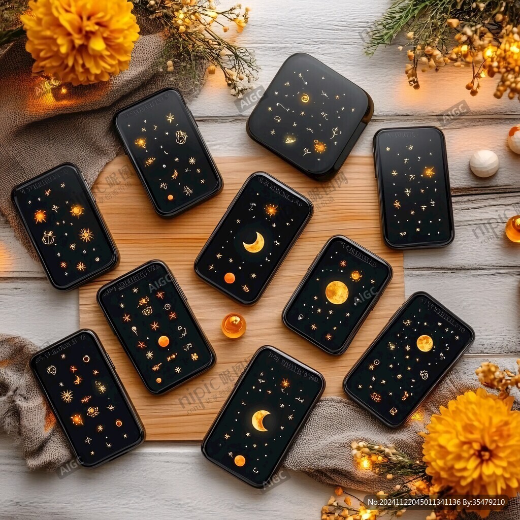 灯串拍照星星