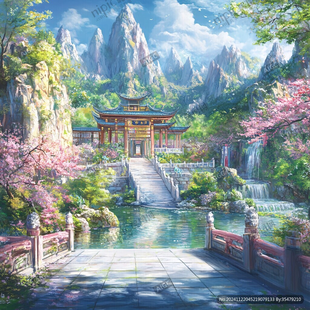 古风山水场景