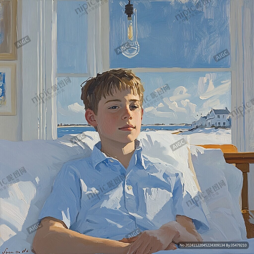 插画阳光男孩