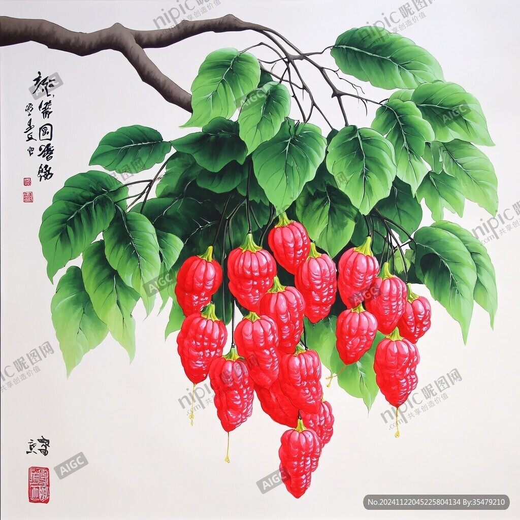 桑葚工笔画