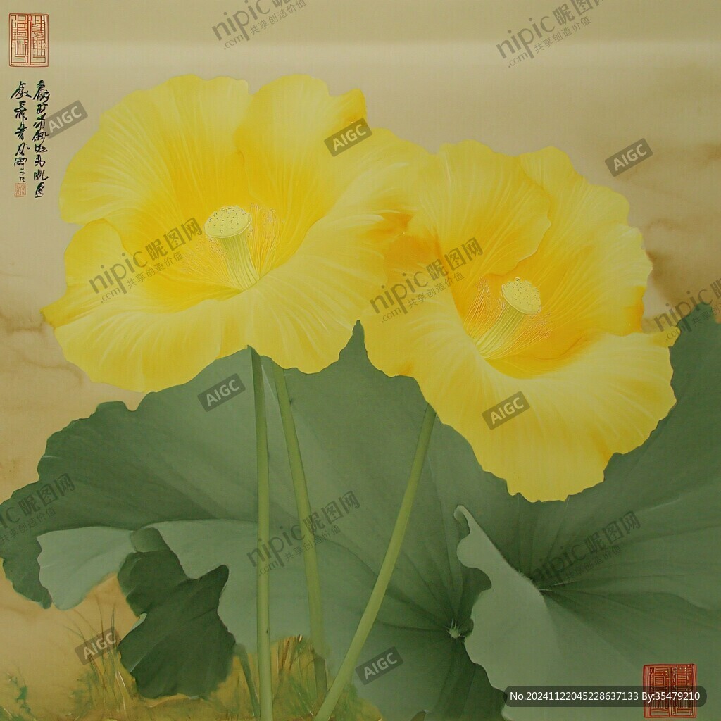 手绘旱金莲