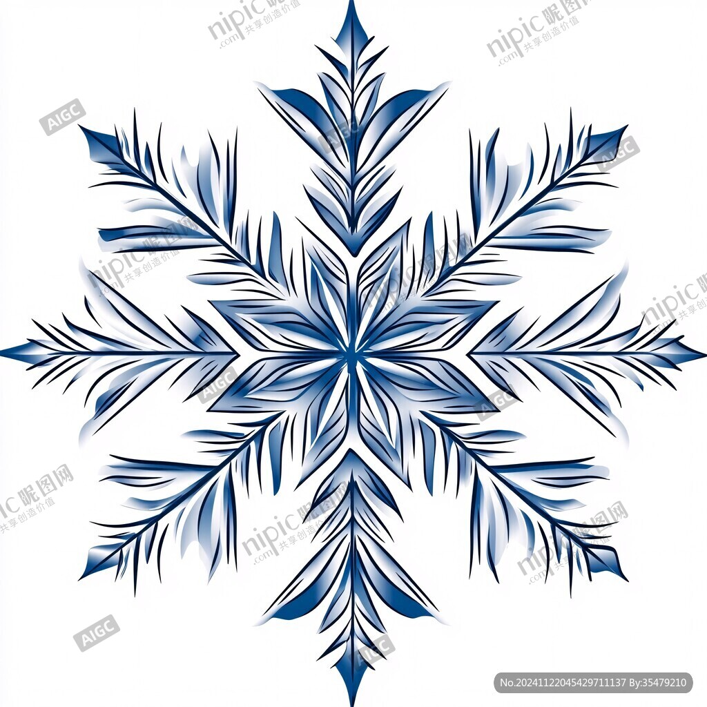 雪花形花纹印花