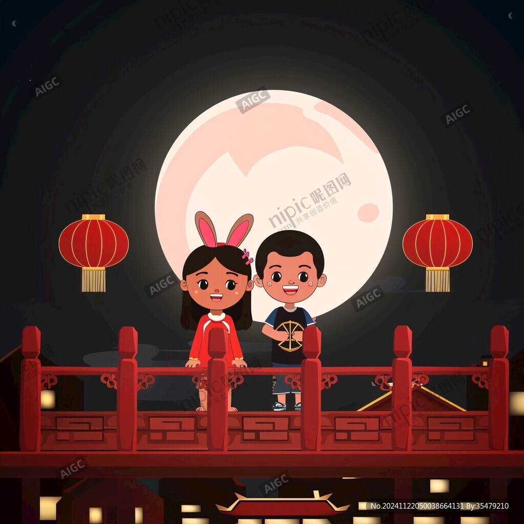 中秋节一家人