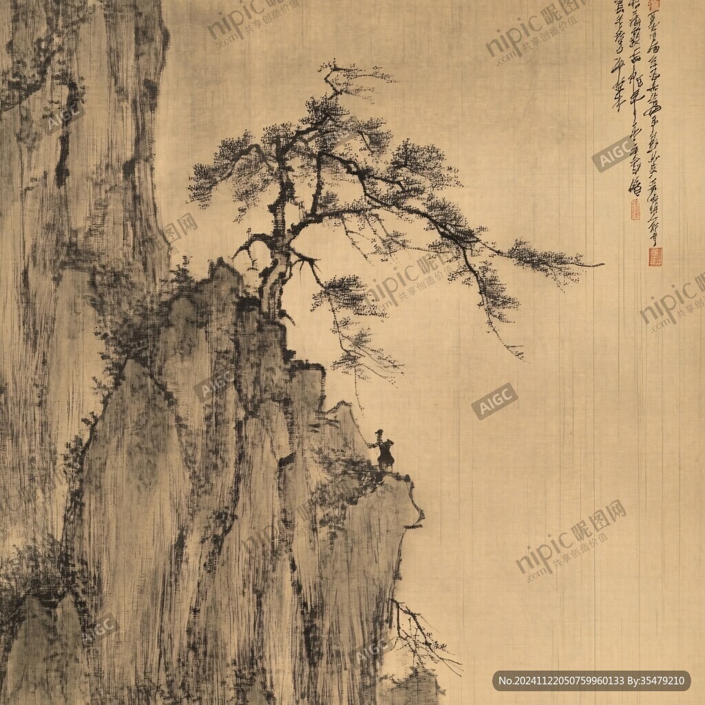赏松图
