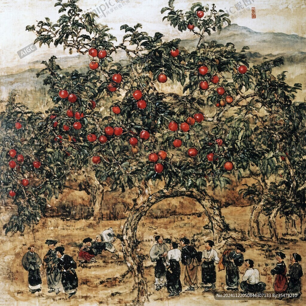 寿桃结树图
