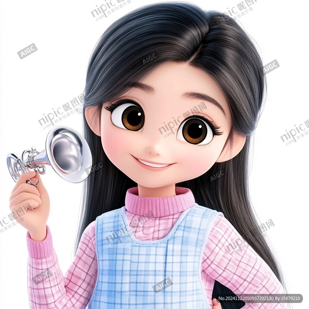 小女孩儿插