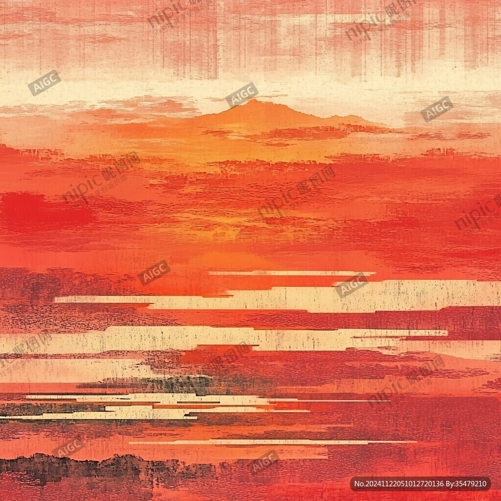 高端红色油画背景