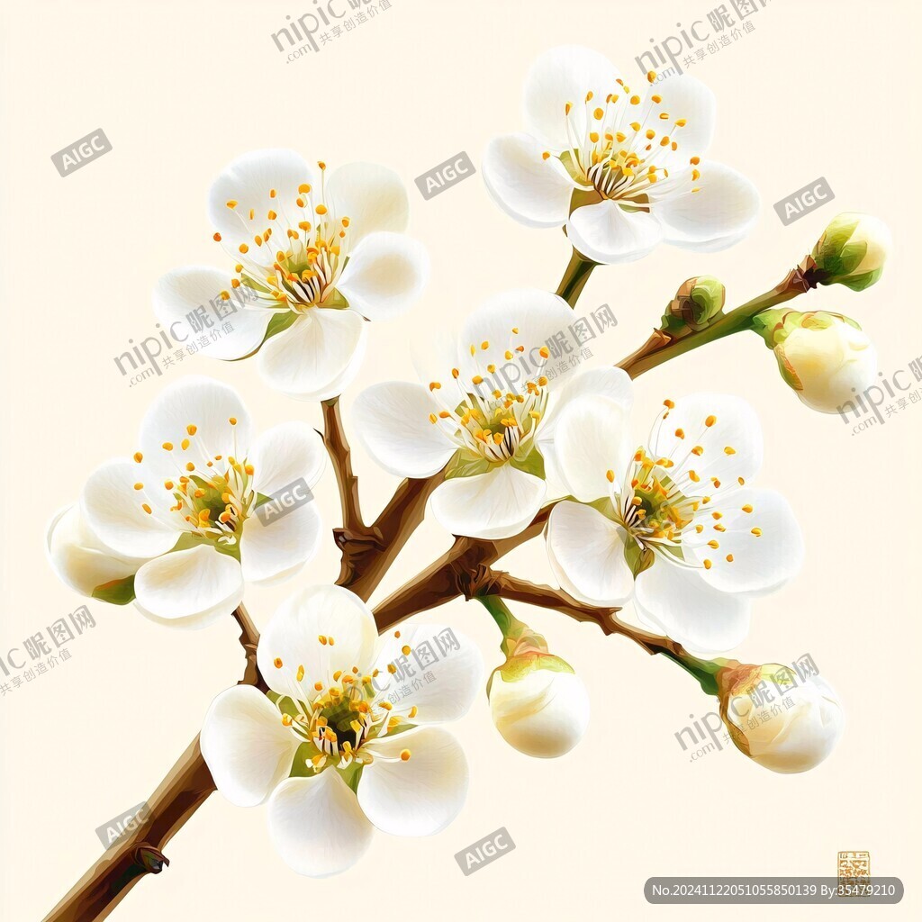 写实梅花