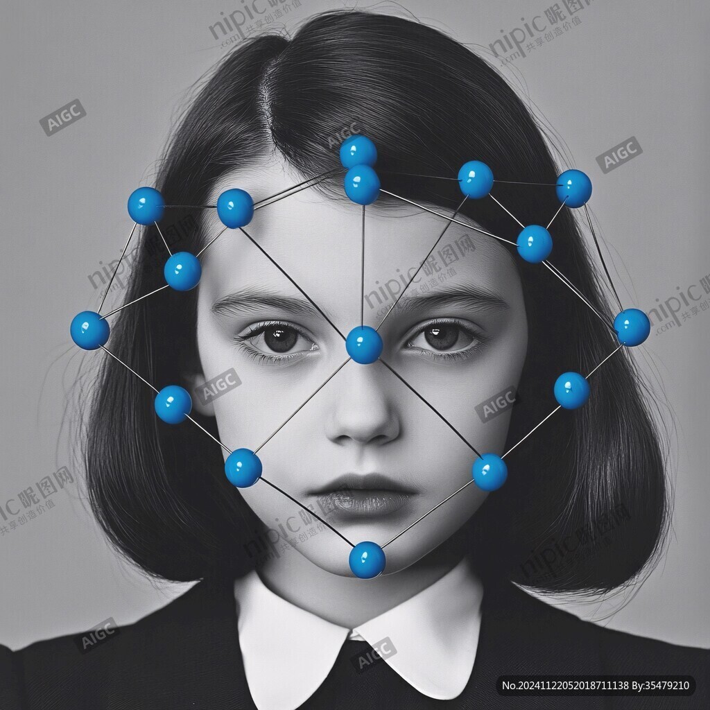 数字肖像插画