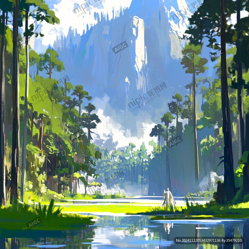 风景厚涂