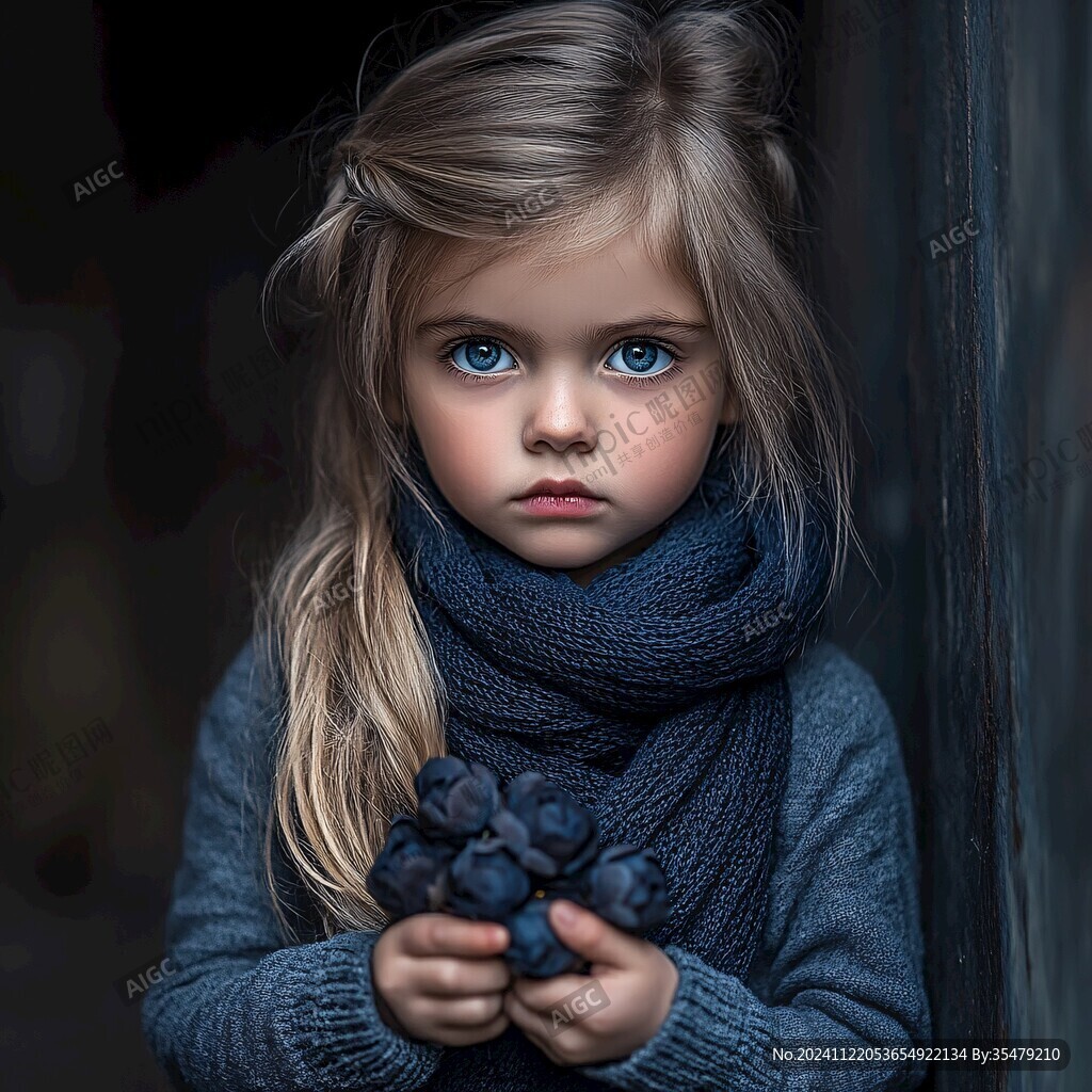 怡然自得的小女孩壁纸