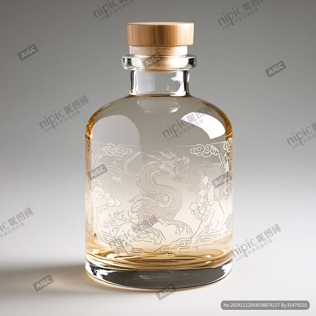 白酒瓶设计双龙戏珠
