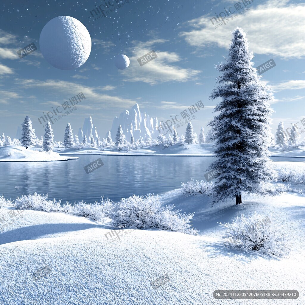 雪景立体画