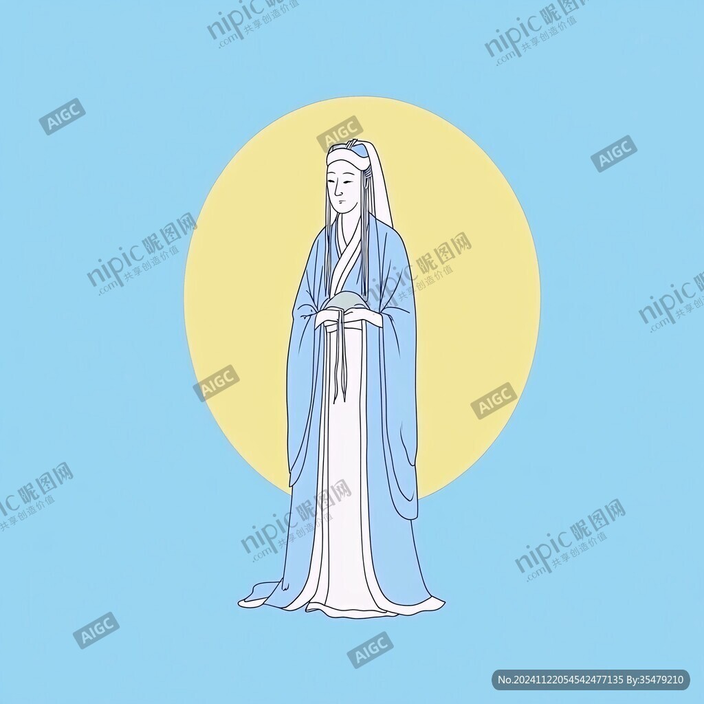 妈祖插画设计