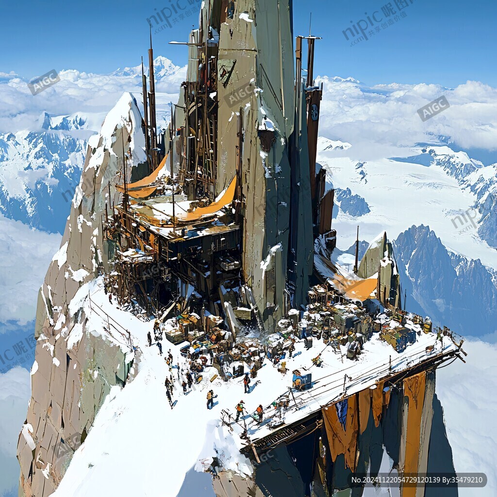AI创作图科幻建筑设计 科幻原画 科幻地形 设计感建模 lowpoly风格 场景建模 概念科技科幻 科幻城堡 大场面建筑场景 科幻写实风格 反 ...