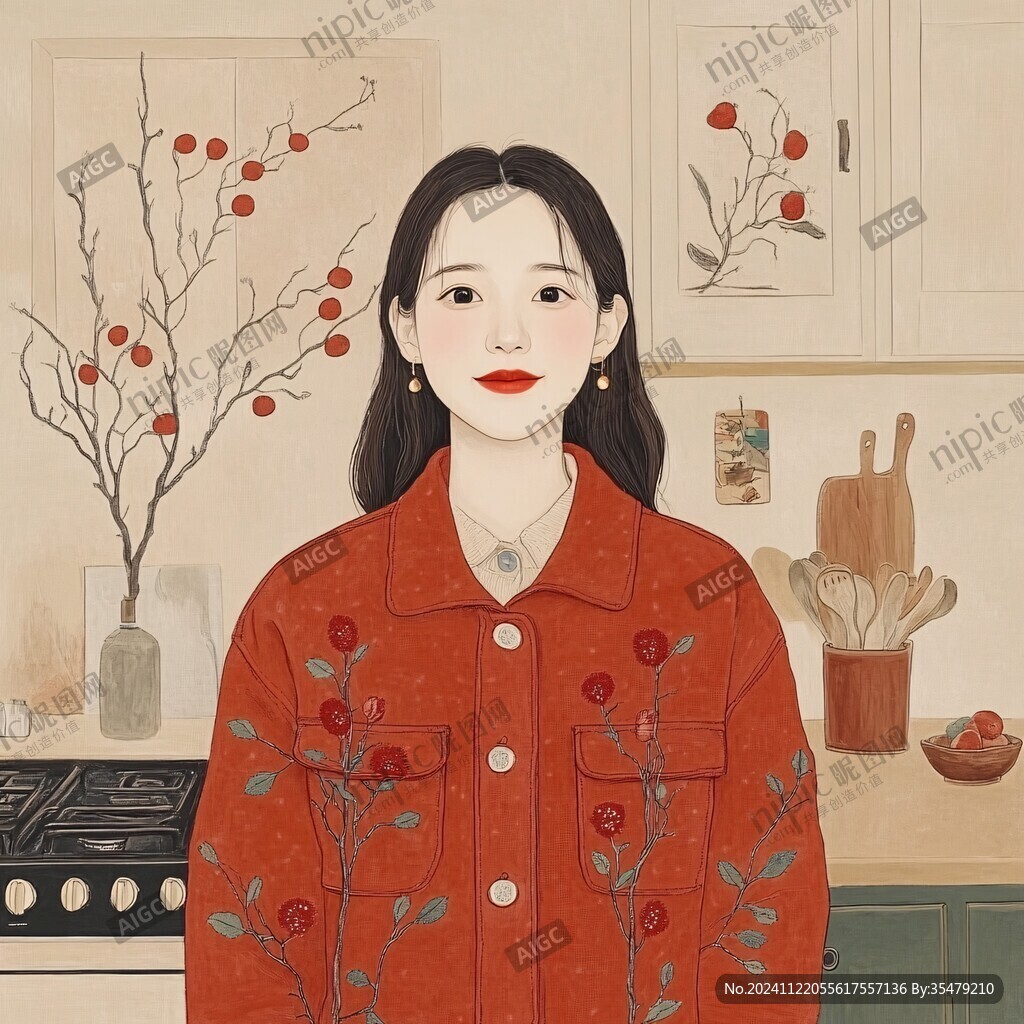 扁平风人像