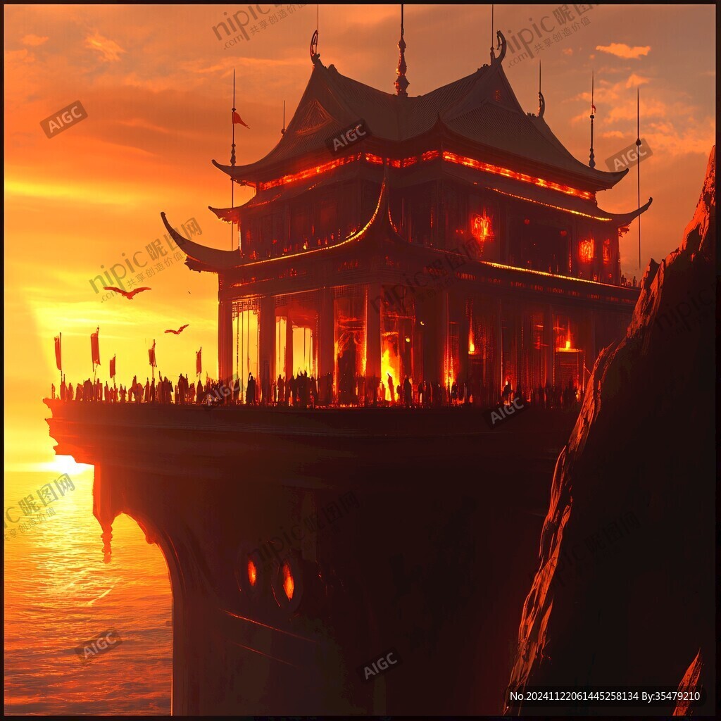 镇淮楼插画
