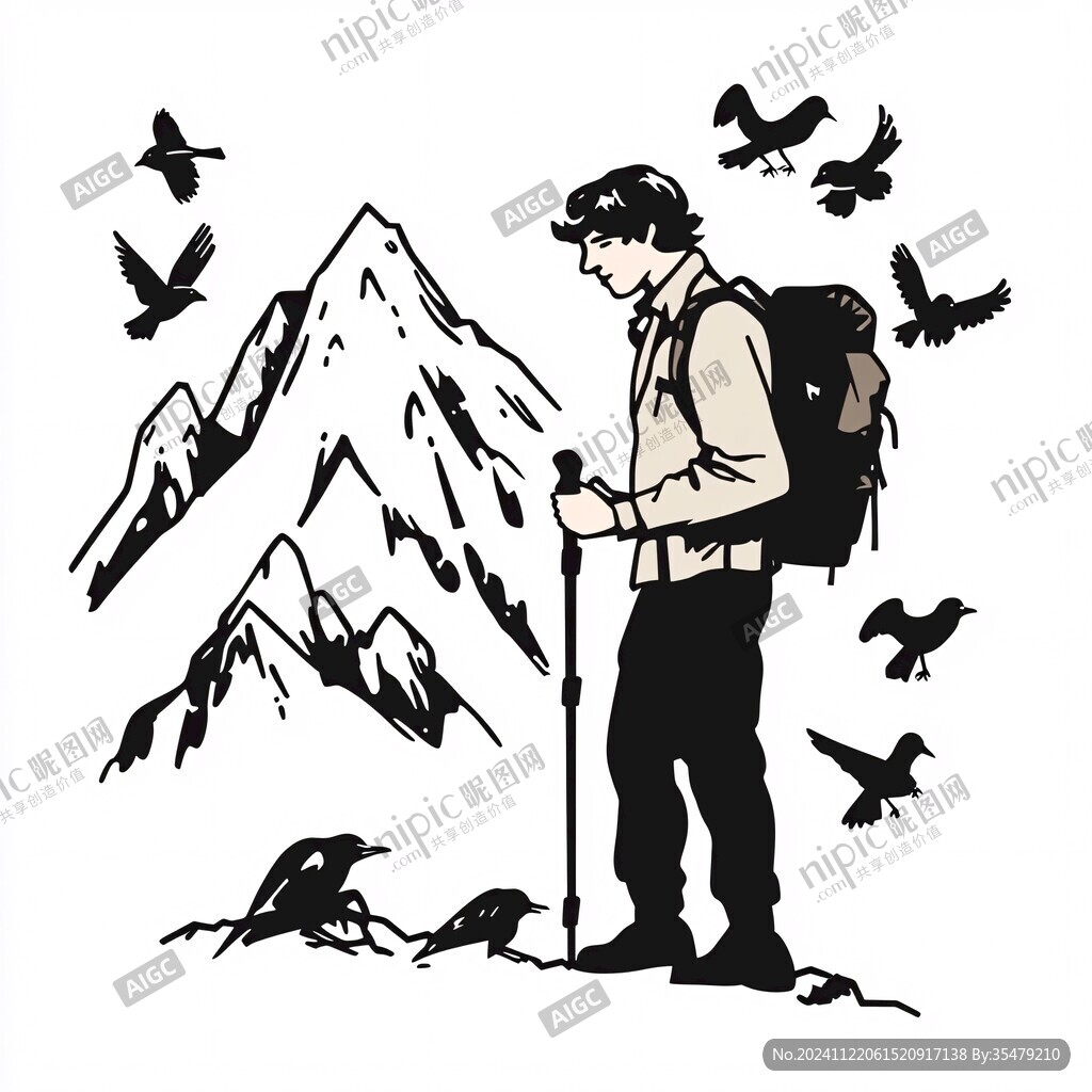 登山徒步爬山