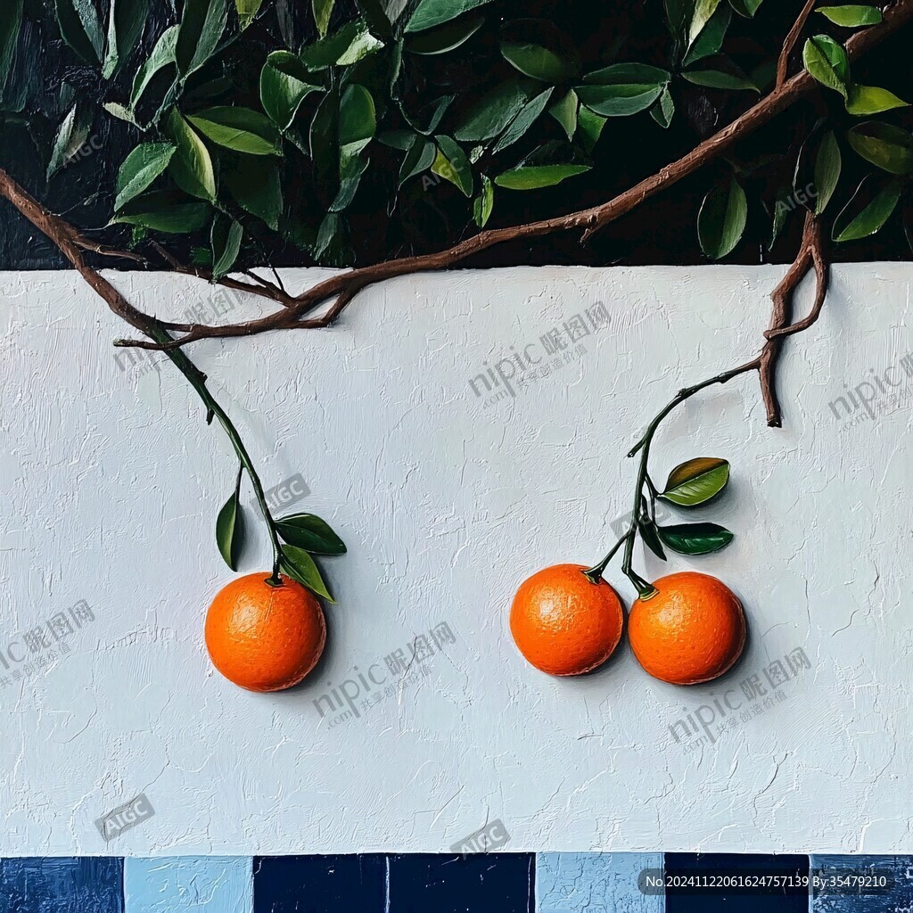 砂糖橘插画设计