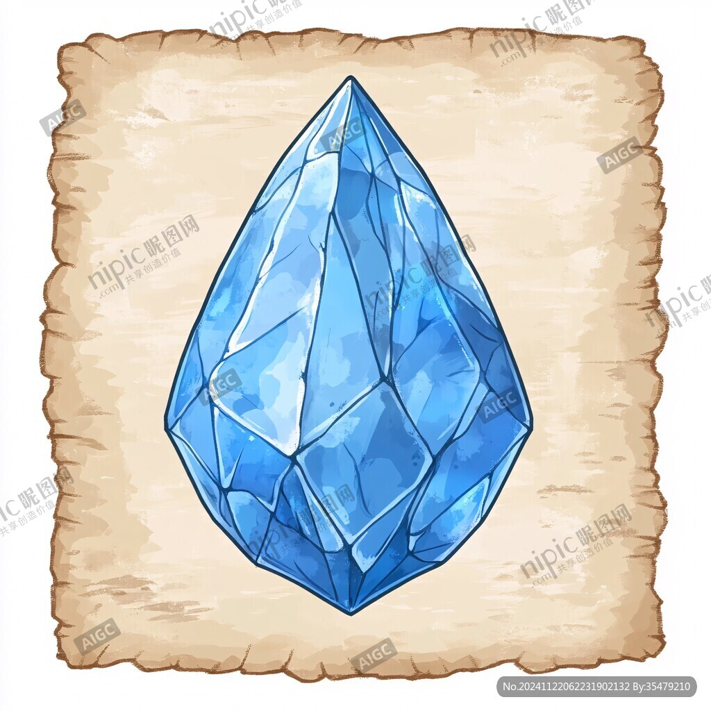 水晶手绘素材