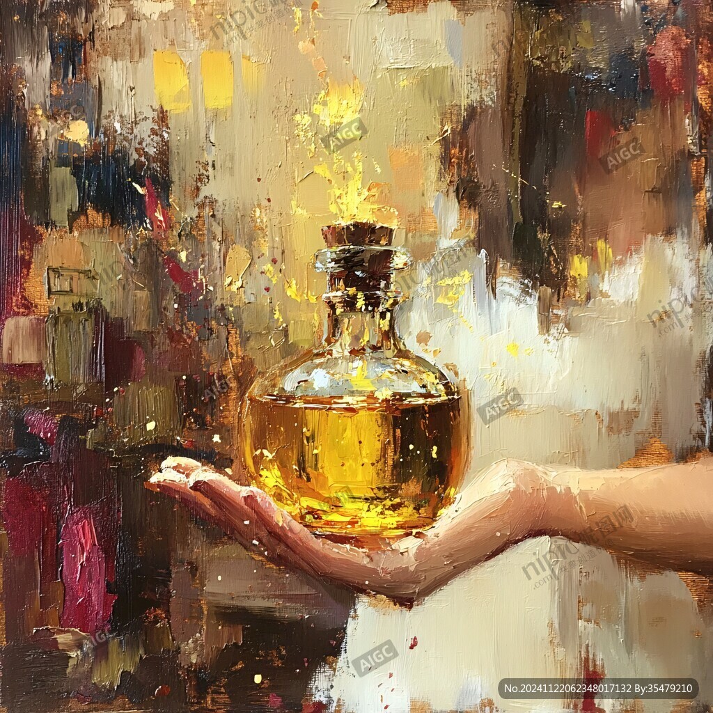 许愿瓶油画