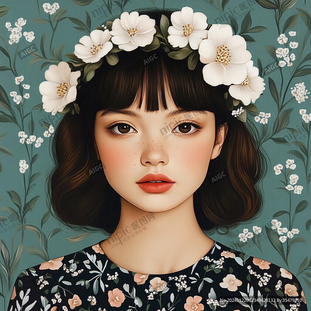 雏菊少女插画