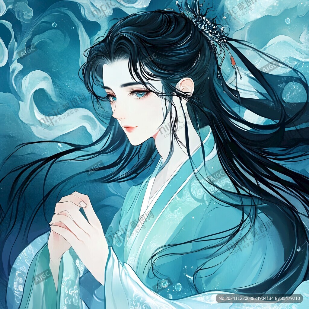 原创手绘古装美男