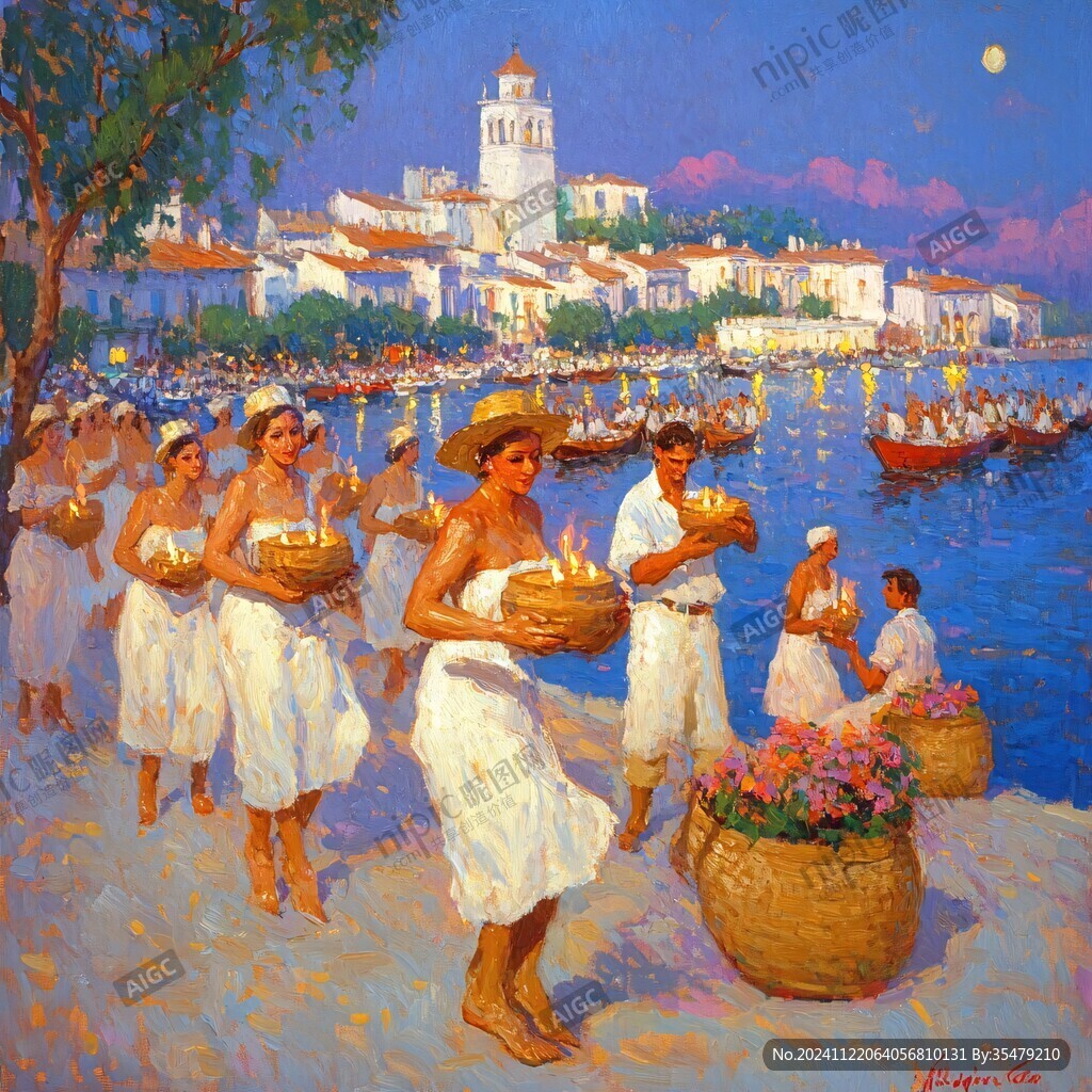 地中海油画