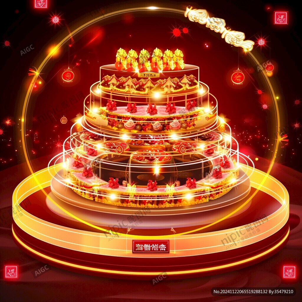 红金生日宴效果图
