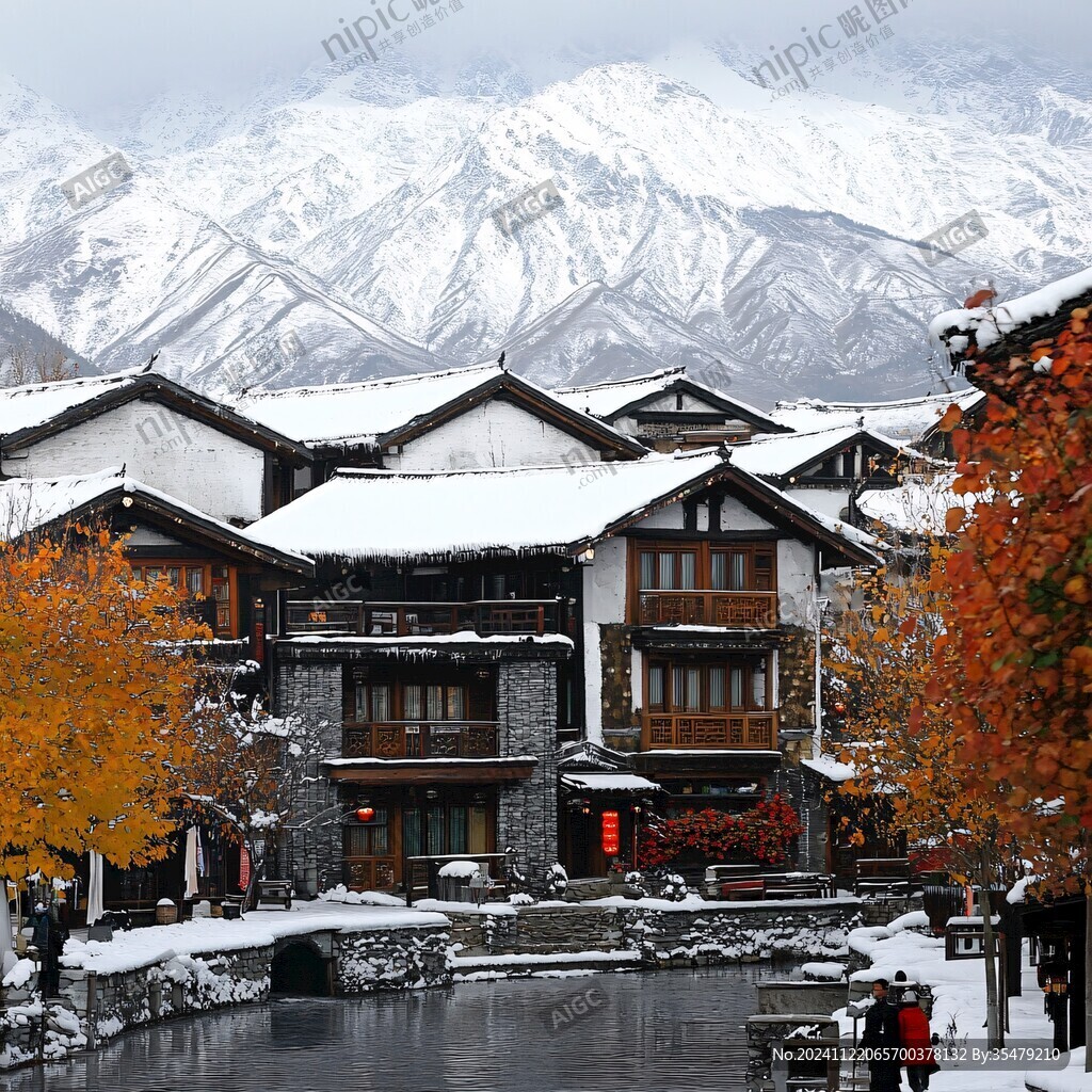 金秋摄雪